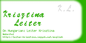 krisztina leiter business card